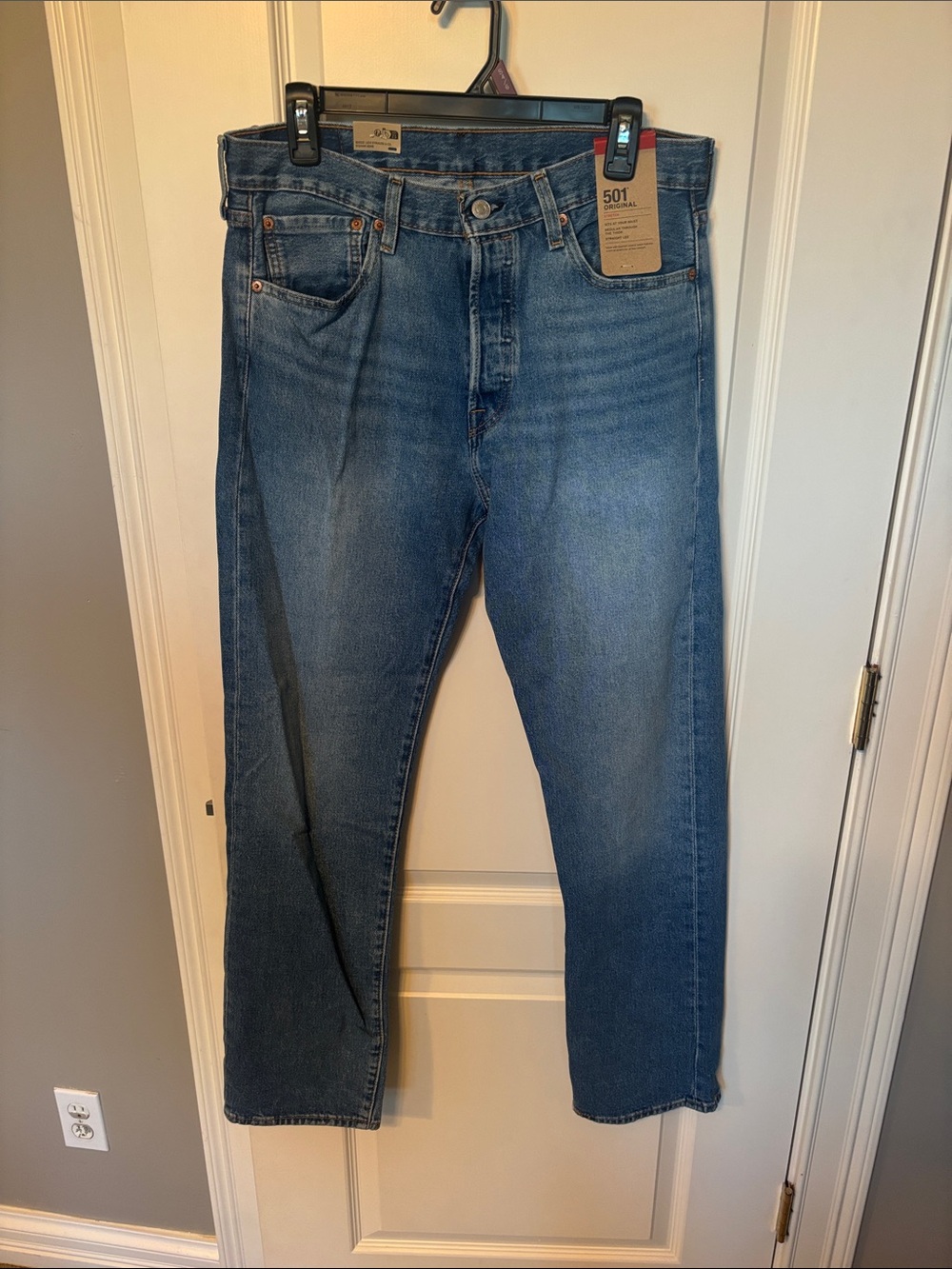 Levi's Men's 501 Straight Jeans in Blue Denim